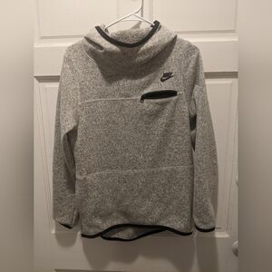 Nike Heather Gray Cowl Neck Women's Hoodie (XS)